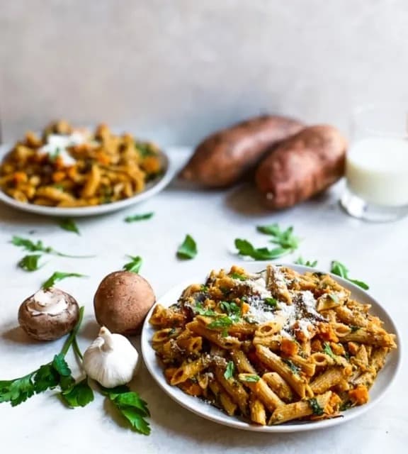 ديربي البطاطا الحلوة والفطرمن